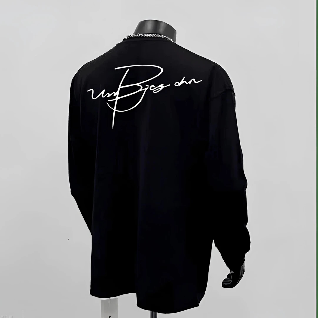 海外订单尾货~撤回外贸美式街头潮牌纯棉圆领长袖T恤男女同款上衣