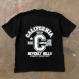 Tide, брендовая ретро хлопковая футболка с коротким рукавом для отдыха, круглый воротник