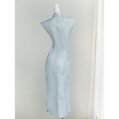 绝美年轻新中式无袖少女蓝色款