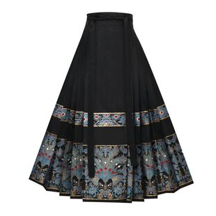 通勤新中式织金马面妆花织成人服敬订婚裙服装汉服明制面金马日常