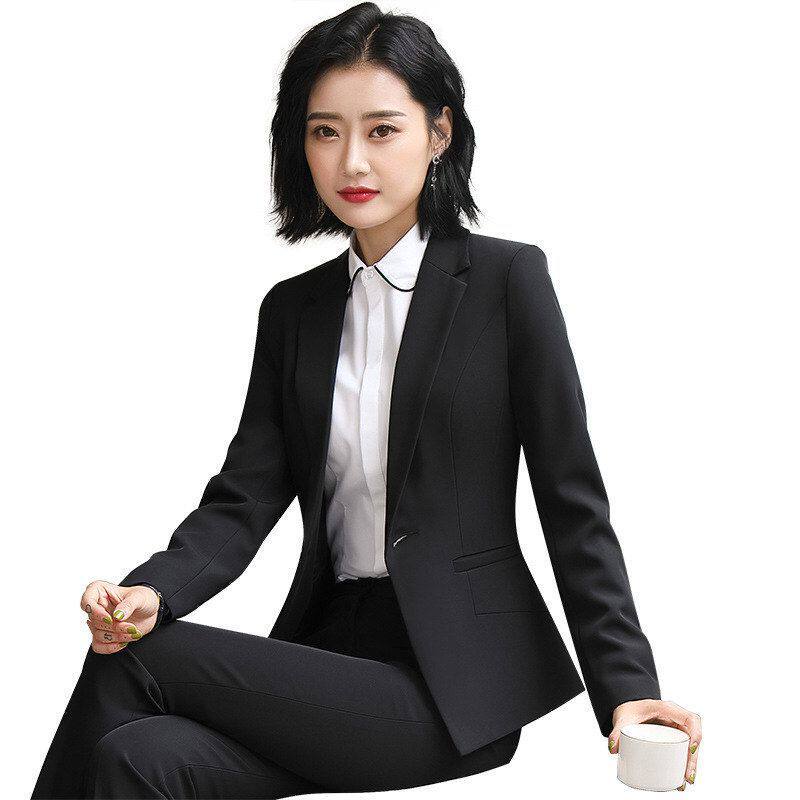 西服衬衫女装正装销售职业套装职业装女女士套裙秋冬工装8809海云