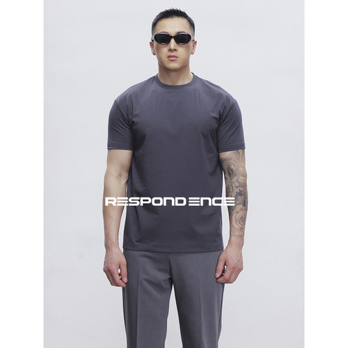 250G冰感索罗娜修身基础短袖T恤