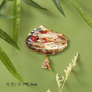 拉萨文创金属冰箱贴城市地标布达拉宫冰箱贴烤漆磁吸纪念品