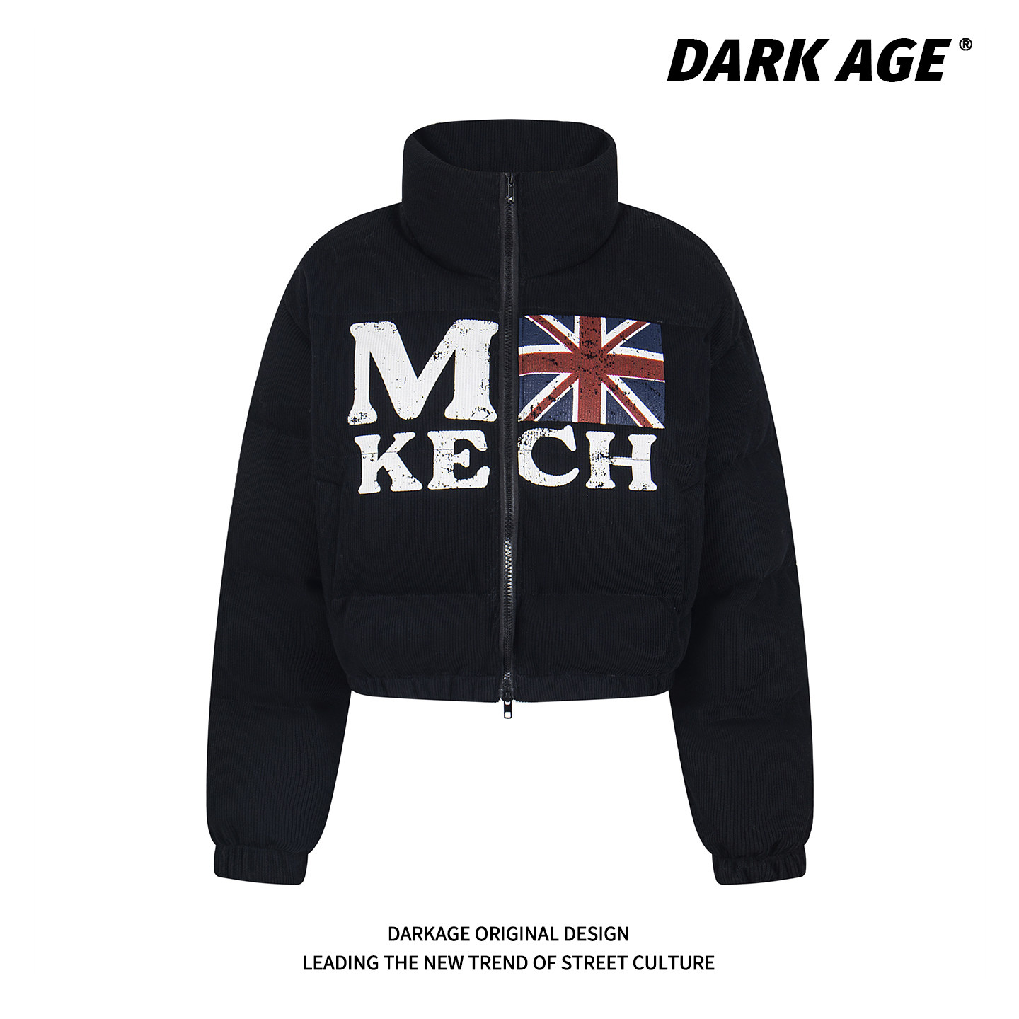 DARKAGE美式加绒立领灯芯绒棉服外套旗帜印花男女款短款保暖棉衣,女装/女士精品,棉衣/棉服,淘宝优惠券,粉丝福利购,淘宝优惠卷