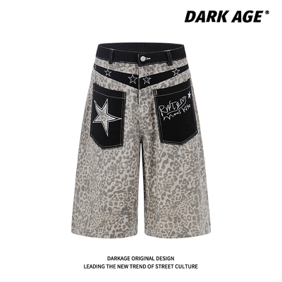 DARKAGE原创反穿七分牛仔裤