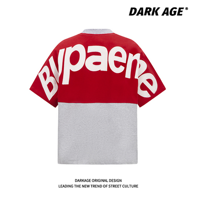 DARKAGE原创夏季刺绣字母短袖T恤