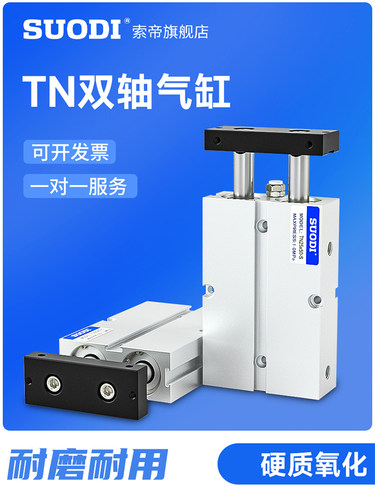 双轴气缸 双杆双出TN32/25X10X15X20X30X40X50X75X100X150X200-S