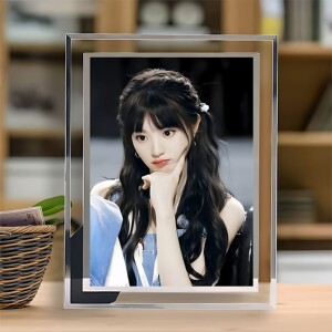 田曦薇应援周边水晶玻璃相框桌面摆件照片定制送朋友生日礼物女生