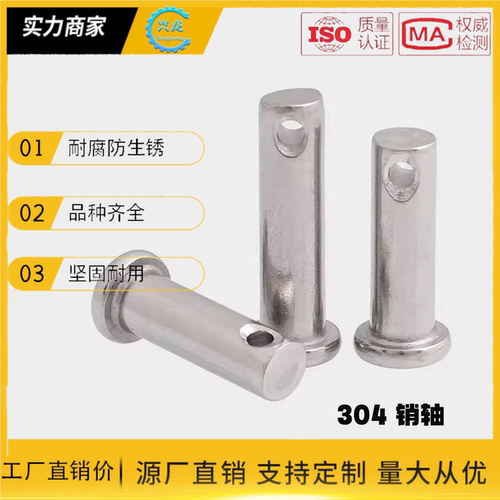 304不锈钢B型T型带孔销钉GB882