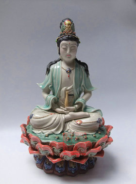 陶瓷工艺品 石湾公仔 净瓶小观音 菩萨