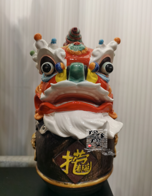 陶瓷工艺品 石湾公仔 狮子头摆件 捞乜都掂