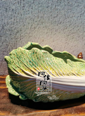 陶瓷石湾公仔花盆招财工艺品