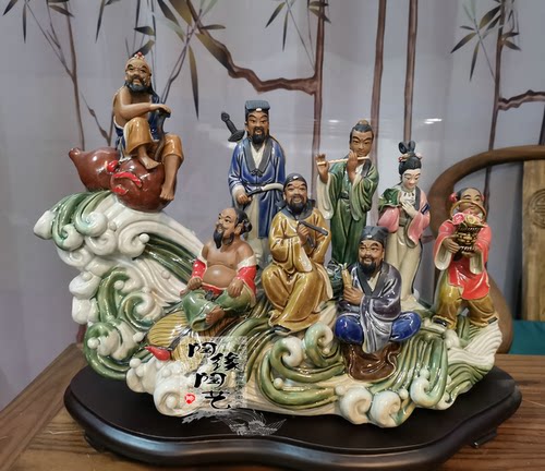 陶瓷工艺品石湾公仔八仙神话人物_虎窝淘