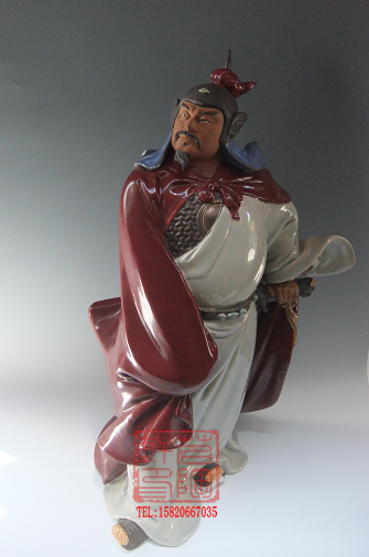 陶瓷石湾公仔工艺品岳飞像