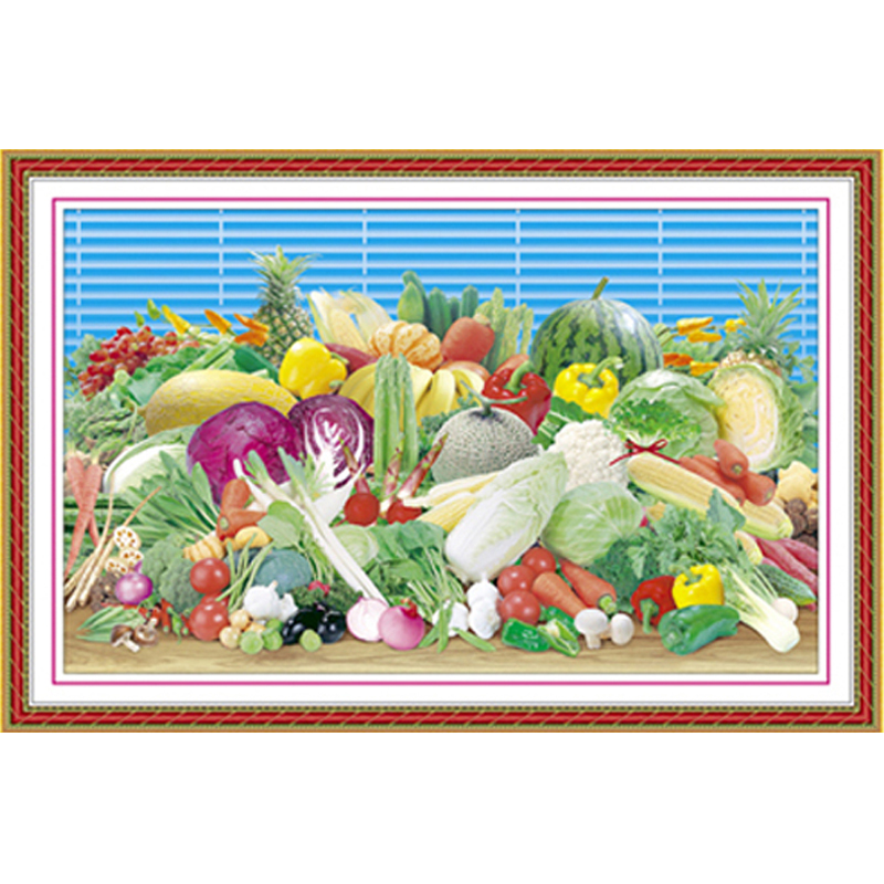 2025年新款时尚餐厅壁画水果蔬菜装饰画纸画防水简约现代墙画海报图片