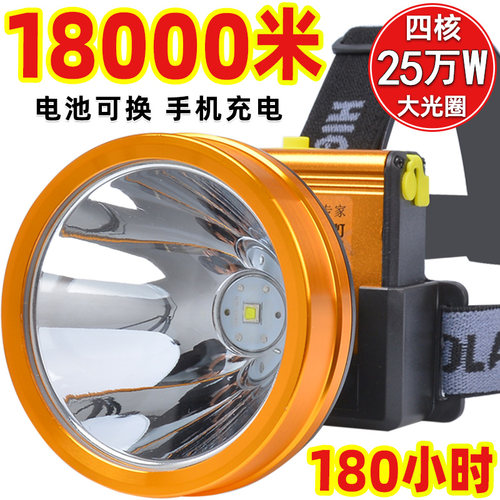 赛电强光可充电头戴灯新品促销