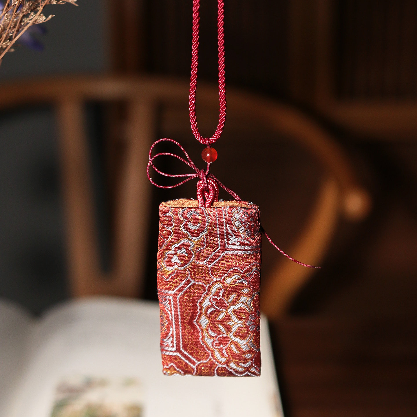 中国风香包香囊随身挂件古典花纹中草药荷包驱蚊平安符福布袋空袋