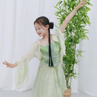 儿童古典舞蹈演出服国风身韵飘逸仙气纱衣古风艺考表演服套装女