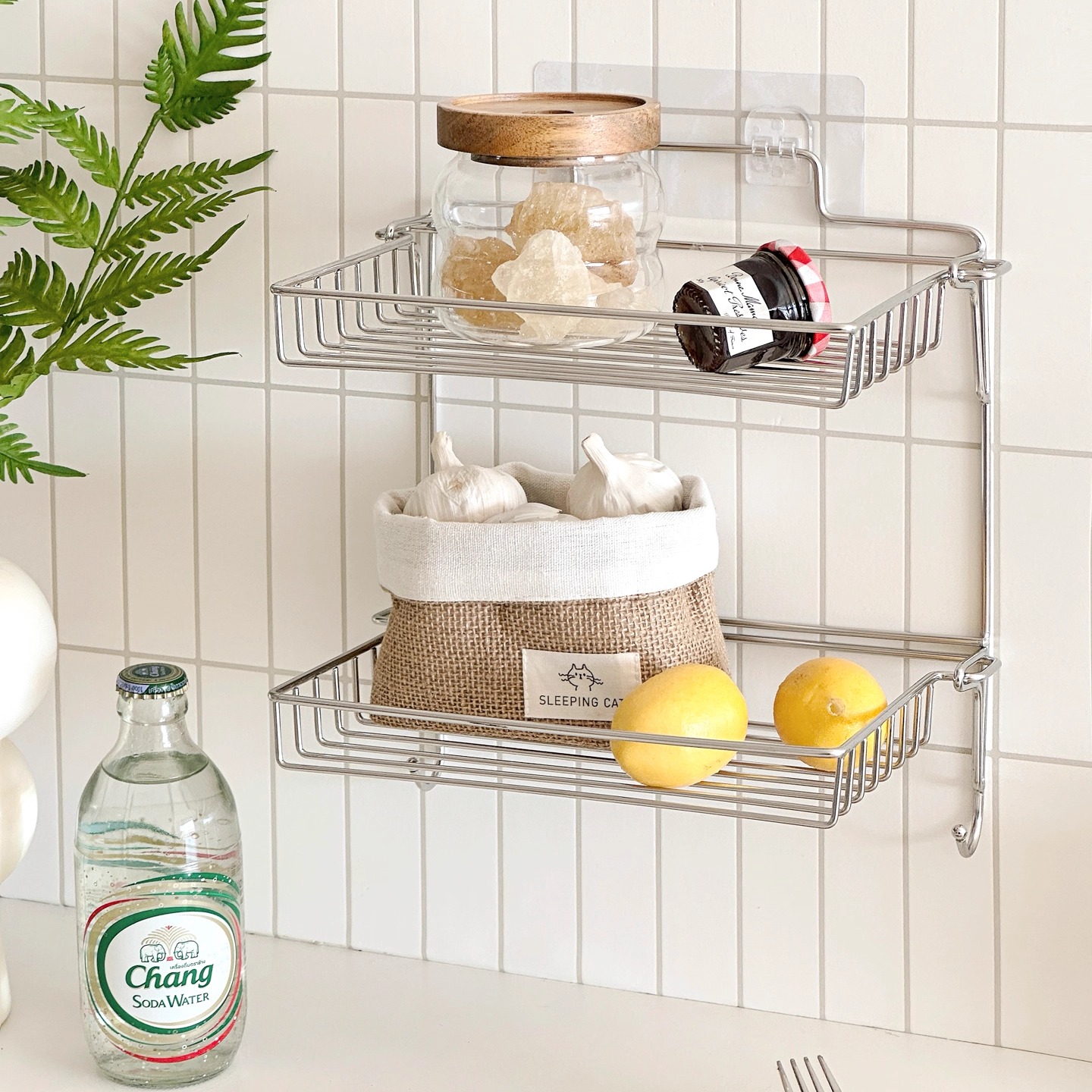 不锈钢置物架厨房卫生间可折叠壁挂收纳整理架多功能免打孔置物架