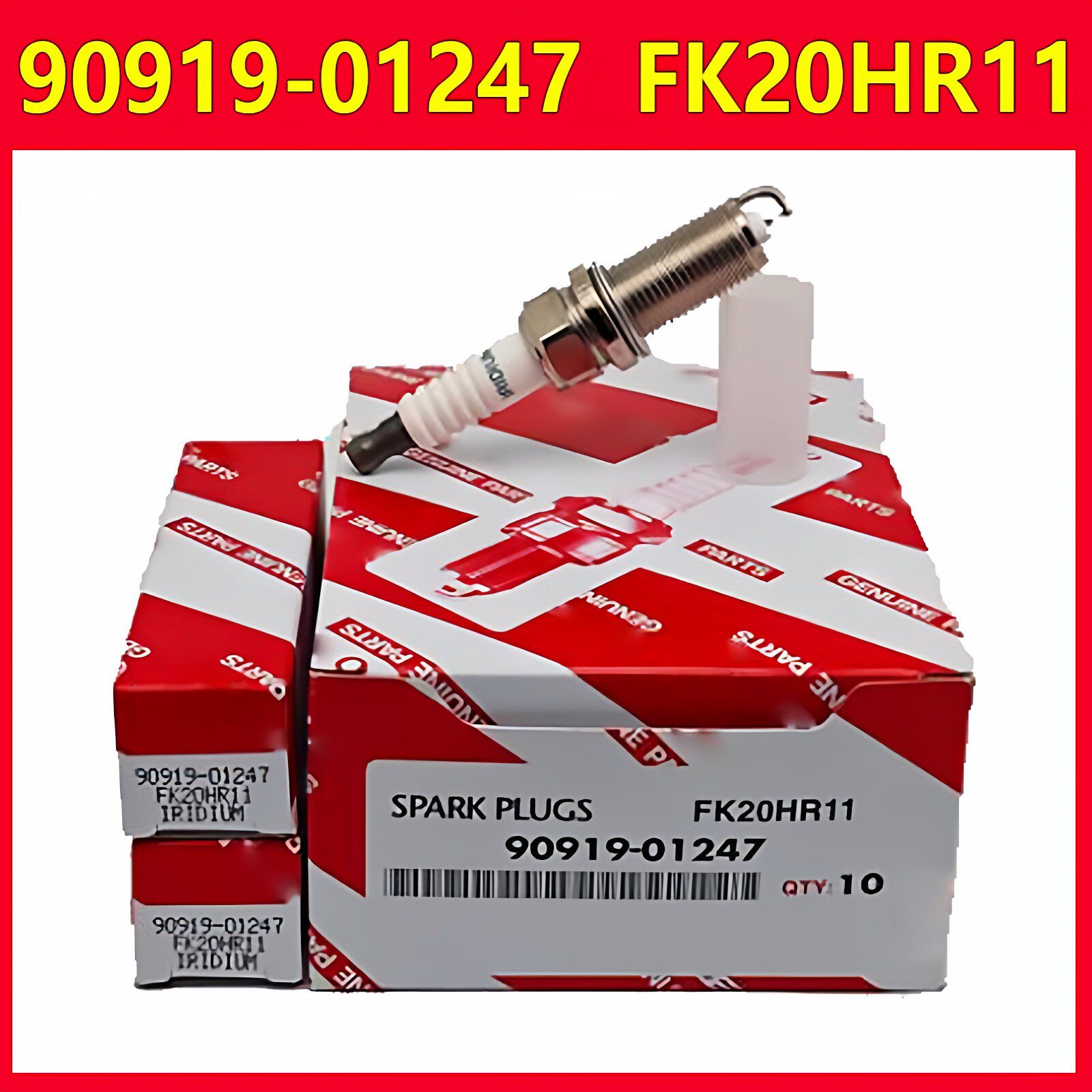 90919-01247火花塞适用丰田卡罗拉雷克萨斯汉兰达普拉多FK20HR11