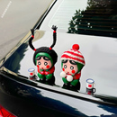 车尾部翠花村花蜡笔小新汽车载摆件装 饰品车内车顶公仔电动车玩偶