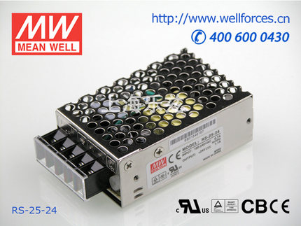 全新正品台湾明纬开关电源 RS-25-24 25W 24V1.1A 假一罚十