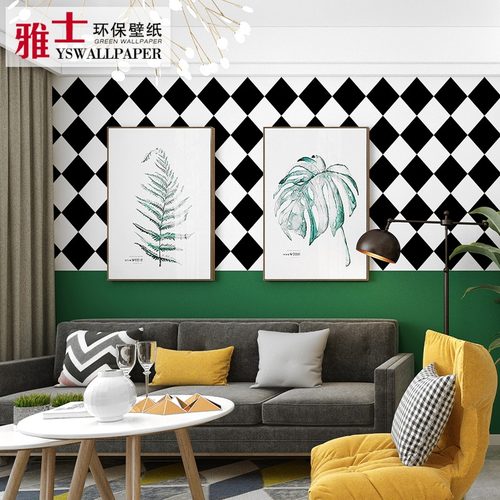 绿色格子壁纸价格 绿色格子壁纸图片 星期三