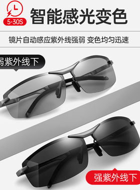 速发墨睛男士潮开车专用司机驶驾钓鱼日夜两用眼镜变色偏光太镜
