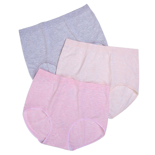 小护士高腰内裤女夏季薄款透气三角裤头大码胖mm舒适条纹短裤底裤