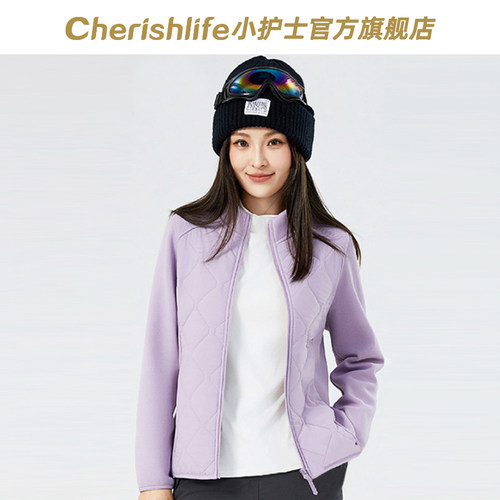 小护士长袖羊毛开襟棉服女冬季