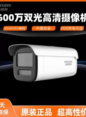 海康威视600万高清POE录音白光全彩网络摄像机DS-2CD3T66WDV3-L
