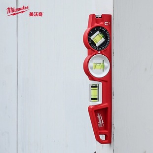 美沃奇milwaukee米沃奇进口水平尺高精度铝合金带磁性三水泡靠尺
