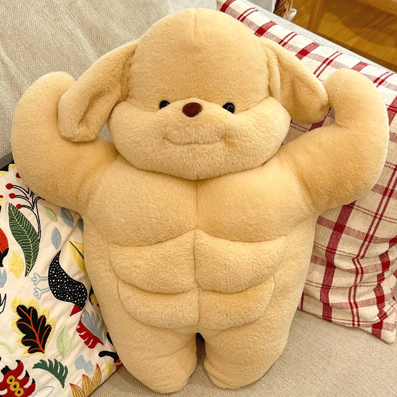 肌肉狗公仔胸肌腹肌狗玩偶贵宾狗