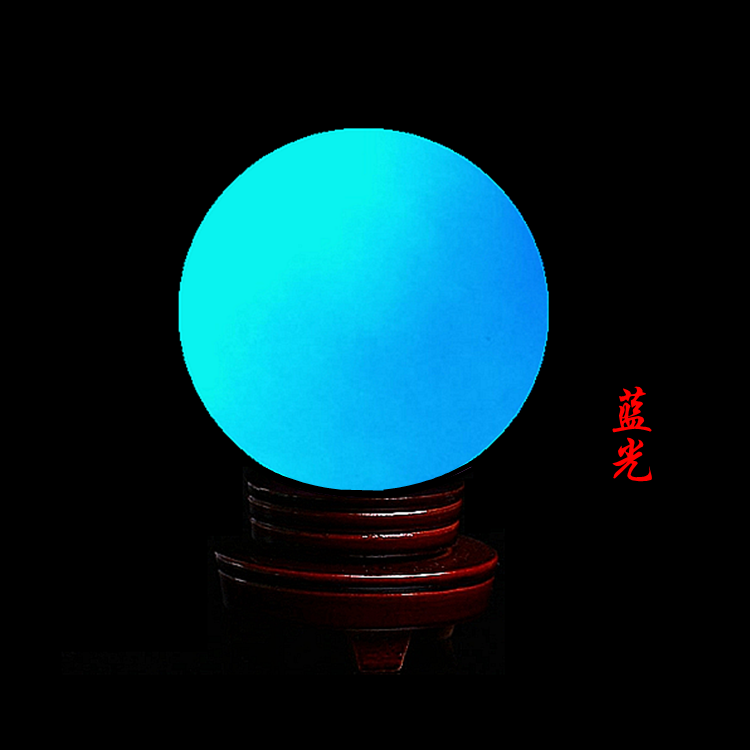 天然原石萤石夜明珠 汉白玉 夜光石超亮发光球 夜光珠摆件