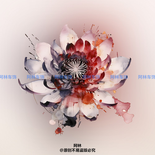车贴创意暗黑系彼岸花划痕装饰贴
