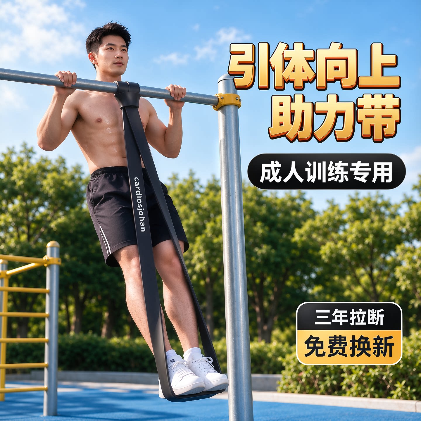 引体向上助力带弹力带力量训练男图片