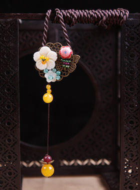 复古民族风毛衣链长款百搭女红色吊坠挂饰配饰项链秋冬挂件装饰品