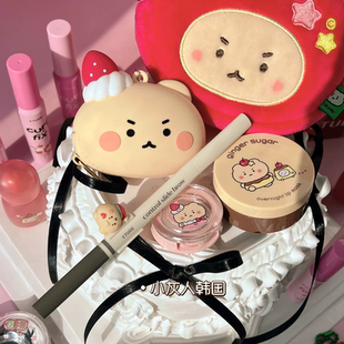 Etude▼伊蒂之屋土豆熊联名唇釉套装双层眼影 新款滤镜气垫小破熊