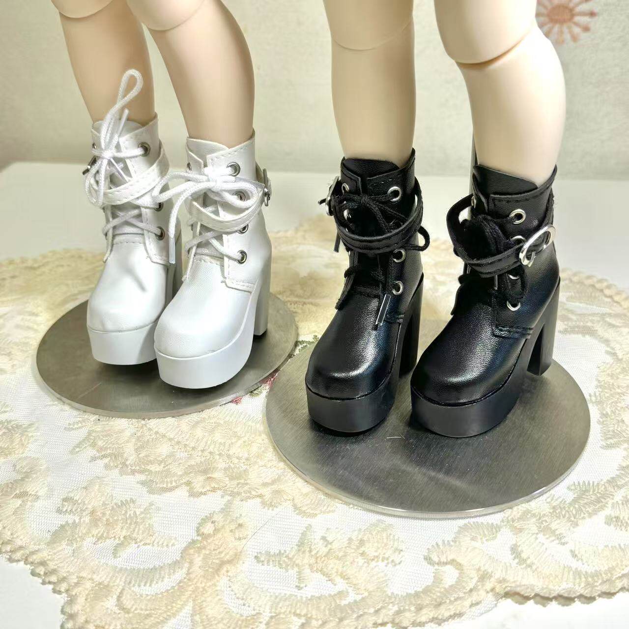60厘米叶罗丽娃娃的鞋子3分bjd凯蒂冰灵公主长靴高跟鞋皮鞋马丁靴
