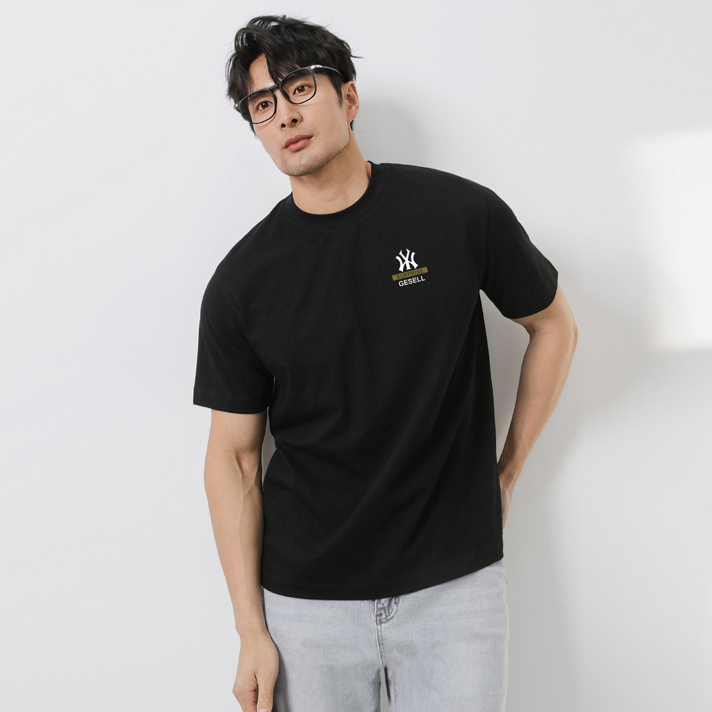 男士冰丝短袖t恤夏季新款速干体恤2024爆款韩版时尚百搭潮流衣服