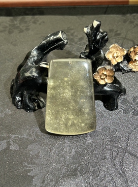 利比亚黄金玻璃陨石平安无事牌40g