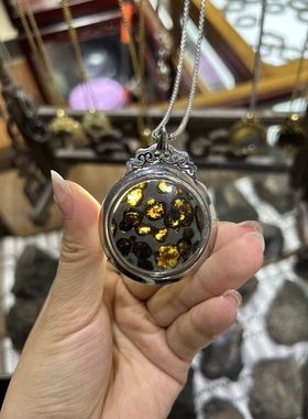 橄榄石铁陨石旋转吊坠转运吊坠