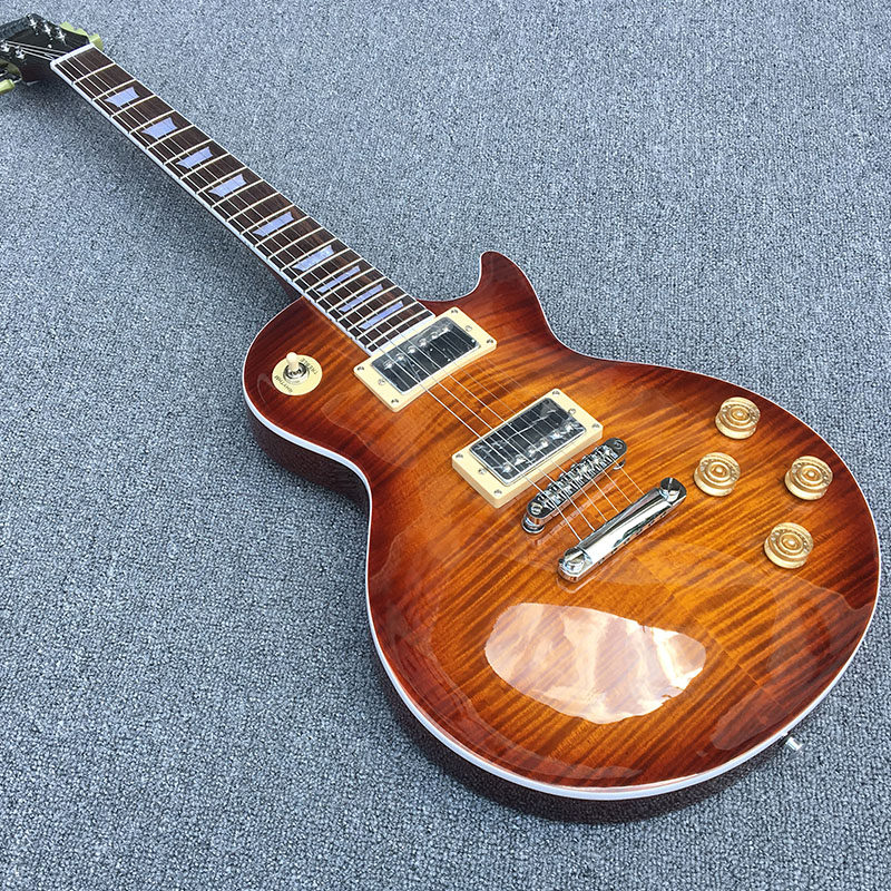 全新lp款式電吉他虎紋貼面玉石琴鈕桃花芯木可定制在類目 樂器/吉他/鋼琴/配件, 西洋樂器, 西洋絃樂器, 吉他-電吉他中 - 來自Buy2taobao.com提供專業的淘寶代購服務