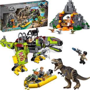 侏罗纪霸王龙大战机甲恐龙75938男孩子拼装中国积木儿童玩具礼物9