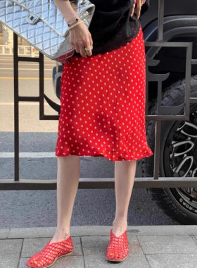 韩版复古设计感高腰碎花半身裙女2025新款小个子洋气减龄百搭中裙