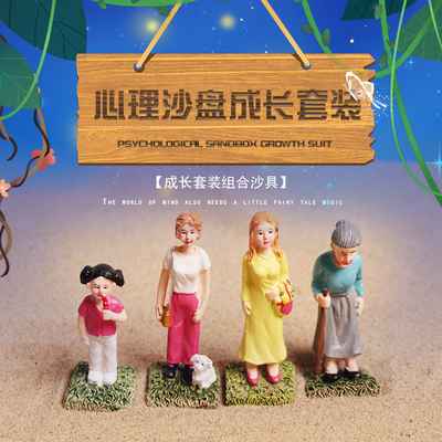 心理沙具沙盘游戏箱庭疗法人物类人的一生衰老过程心理咨询室专用