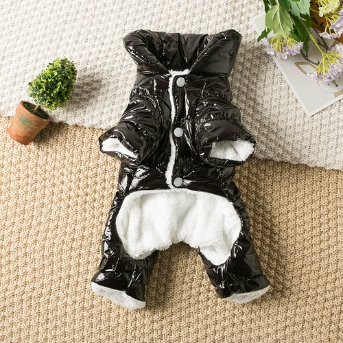 Одежда собак Осень и зимний плюшевый плюшевый четырехкратный курт