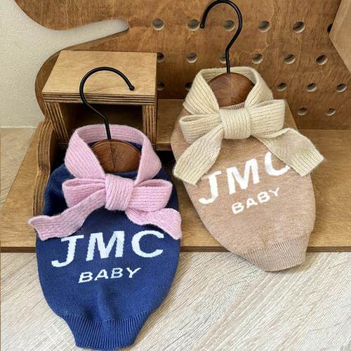 小型犬马尔济斯秋冬季宠物衣服狗狗猫咪高领无袖毛衣背心围巾保暖