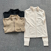 运动外套立领拉链瑜伽服跑步训练健身速干显瘦骑行上衣女款 秋冬季