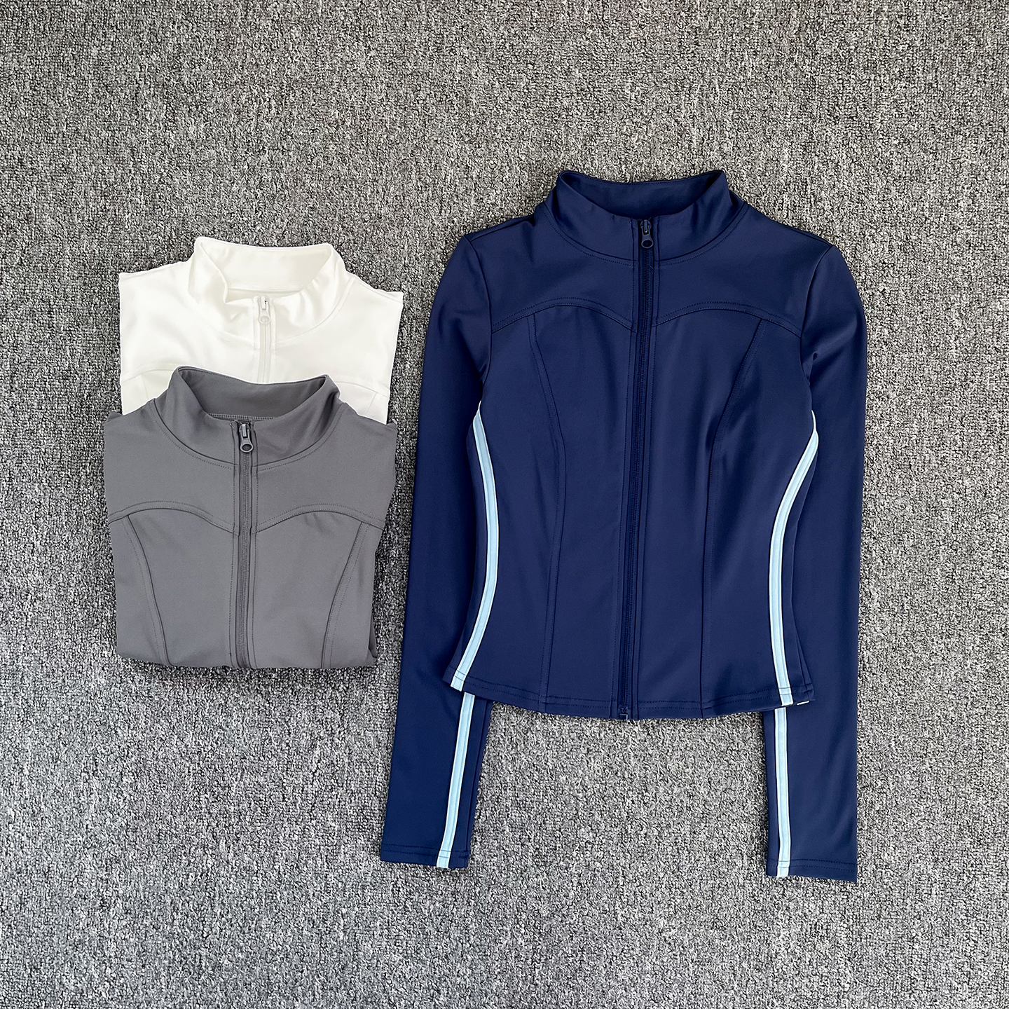 运动外套女高级感修身瑜伽服秋季长袖外穿骑行服跑步训练健身上衣